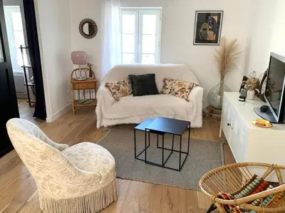 Télévision ou salle de divertissement dans l'établissement Charmant T2 très cosy au calme en hyper centre.