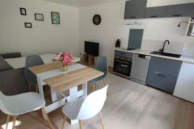 Cuisine ou kitchenette dans l'établissement Appartement T2 Rochefort