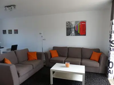 Coin salon dans l'établissement Maison entre vieux port et Minimes