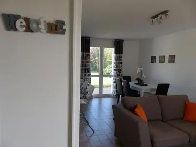 Coin salon dans l'établissement Maison entre vieux port et Minimes
