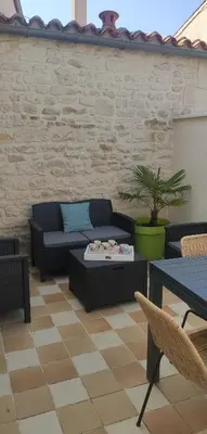 Coin salon dans l'établissement Gîte de La Ramée