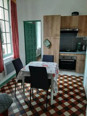 Cuisine ou kitchenette dans l'établissement Appartement le Vigeant