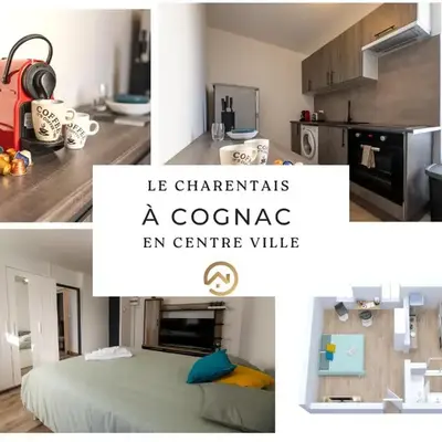Le Charentais Studio Cognac Centre entrée Autonome