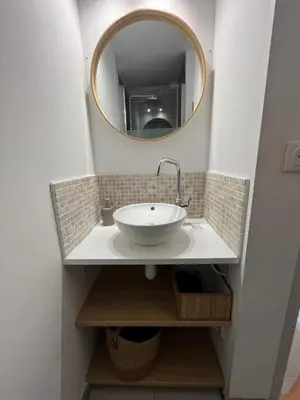 Salle de bains dans l'établissement Le coin Cosy de l'Yser