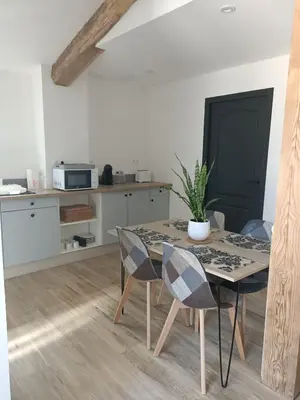 Cuisine ou kitchenette dans l'établissement Le hangar de mamie