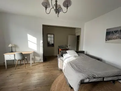 Un ou plusieurs lits dans un hébergement de l'établissement Charmante charentaise