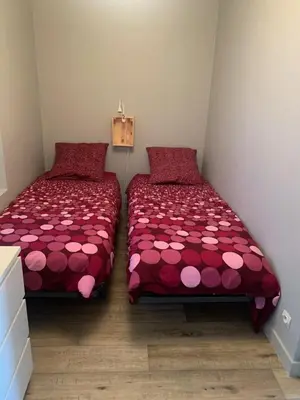 Un ou plusieurs lits dans un hébergement de l'établissement Le calme au coeur de Chauvigny