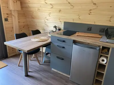 Cuisine ou kitchenette dans l'établissement Chalet Suédois cocooning