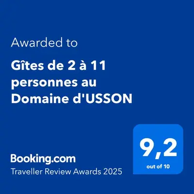 Certificat, récompense, panneau ou autre document affiché dans l'établissement Gîtes de 2 à 11 personnes au Domaine d'USSON