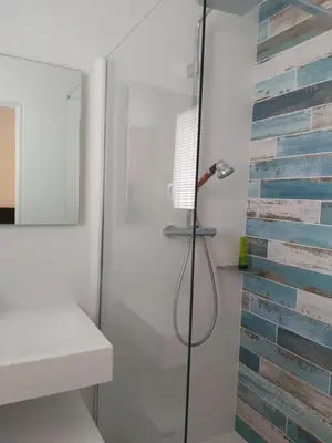 Salle de bains dans l'établissement Havre de Thairé