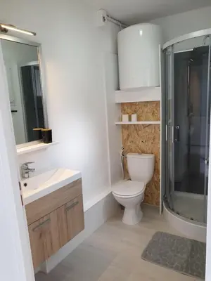 Salle de bains dans l'établissement Studio indépendant