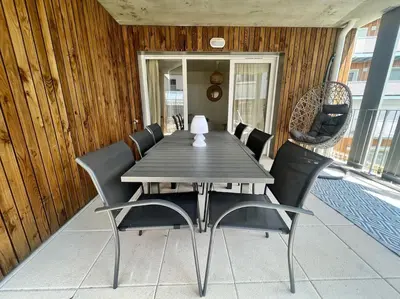 Coin salon dans l'établissement Alma Terra - Terrasse privative