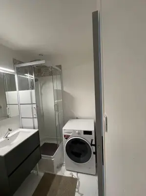 Salle de bains dans l'établissement Appartement vue sur la Charente