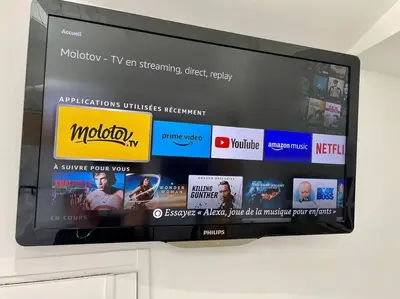 Télévision ou salle de divertissement dans l'établissement Studio indépendant 4 personnes