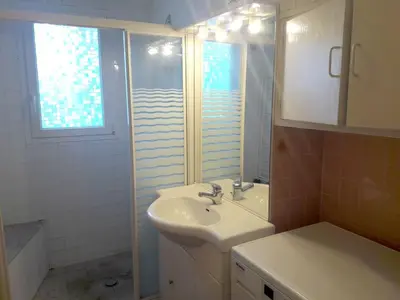 Salle de bains dans l'établissement Les Mouflets