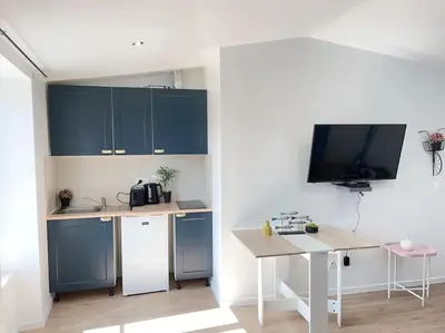 Cuisine ou kitchenette dans l'établissement Le MonMon des Minimes