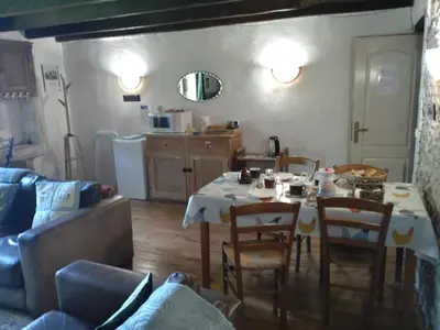 Cuisine ou kitchenette dans l'établissement B&B Franglaise