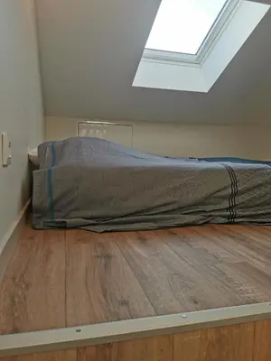 Un ou plusieurs lits dans un hébergement de l'établissement Studio Climatisé 38m2 Poitiers proche Futuroscope