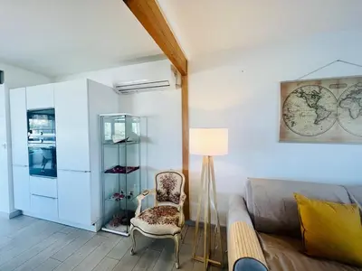 Coin salon dans l'établissement Le Cottage - Jolie Maison à Buxerolles