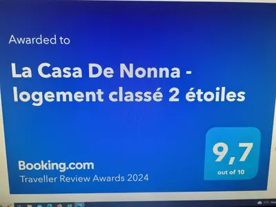 Certificat, récompense, panneau ou autre document affiché dans l'établissement La Casa De Nonna - logement classé 2 étoiles