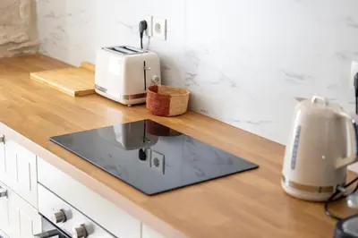 Cuisine ou kitchenette dans l'établissement Tour du palais #Terrasse #Vue