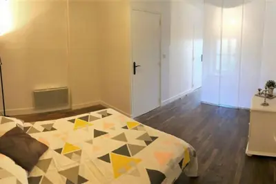 Un ou plusieurs lits dans un hébergement de l'établissement Gîte des Lavandières en bordure de Vienne (Civaux)