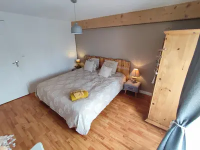 Un ou plusieurs lits dans un hébergement de l'établissement Villa Dinah 17 Maison dans la campagne Rochelaise