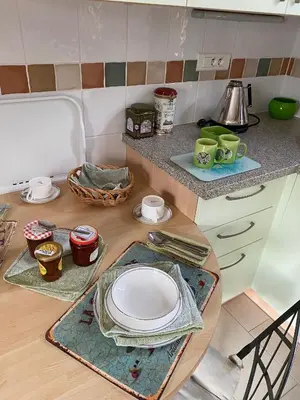 Cuisine ou kitchenette dans l'établissement Le Petit Noyer