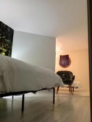 Un ou plusieurs lits dans un hébergement de l'établissement Appartement Chasseneuil Futuroscope