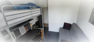 Un ou plusieurs lits dans un hébergement de l'établissement Cosy confort appart Cognac