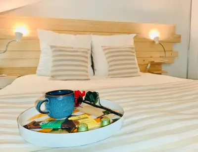 Un ou plusieurs lits dans un hébergement de l'établissement Superbe loft insolite au cœur d'Angoulême