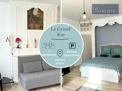 Un ou plusieurs lits dans un hébergement de l'établissement Le Grand'rue - Centre Ville - Confort