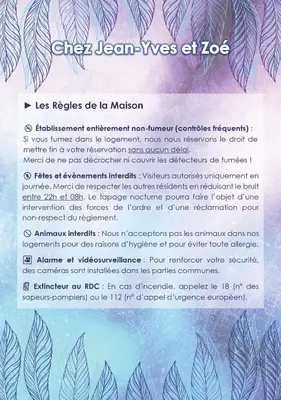 Plan de l'établissement Chez Jean-Yves et Zoé - LE CARPE DIEM - Au calme, Très propre, Proche parkings