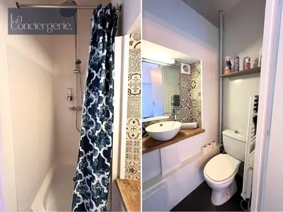 Salle de bains dans l'établissement Le Studio Augouard - Calme &Cosy