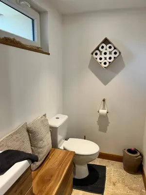 Salle de bains dans l'établissement Gîte à l'ombre des Magnolias