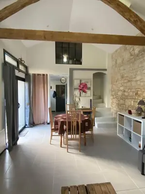 Cuisine ou kitchenette dans l'établissement Maison de charme - proche Futuroscope