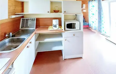 Cuisine ou kitchenette dans l'établissement Awesome Stacaravan In Chef-Boutonne