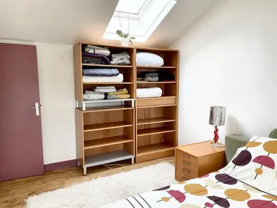 Un ou plusieurs lits dans un hébergement de l'établissement Villa spacieuse à Prailles-La Couarde avec piscine privée 100 m² !