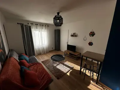 Coin salon dans l'établissement Le Songe bleu - centre ville - netflix