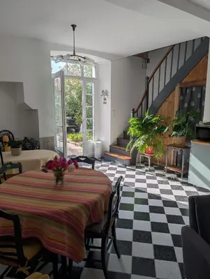 Coin salon dans l'établissement Au Logis de Véchillot