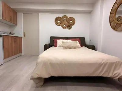 Un ou plusieurs lits dans un hébergement de l'établissement Studio Maya Mexican Style
