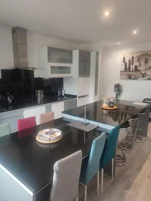 Cuisine ou kitchenette dans l'établissement Charmante maison près du Futuroscope