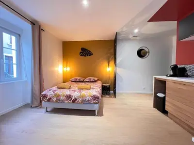 Un ou plusieurs lits dans un hébergement de l'établissement MAISON LA FEUILLERAIE-8 personnes-standing Appart