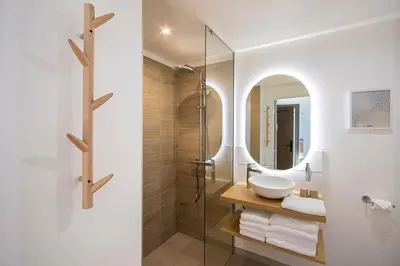 Salle de bains dans l'établissement Hôtel Ecolodgee