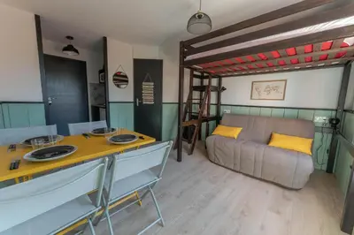 Un ou plusieurs lits dans un hébergement de l'établissement Appartement avec parking - Futuroscope - 1 à 4 personnes