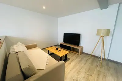 Télévision ou salle de divertissement dans l'établissement La Maison de la Brousse