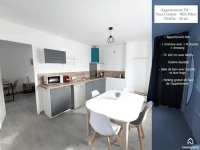 Cuisine ou kitchenette dans l'établissement 178B - Appartement T2 Tout Confort - Wifi Netflix