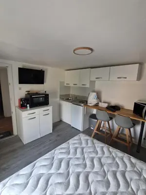 Cuisine ou kitchenette dans l'établissement Sarl la famille 3