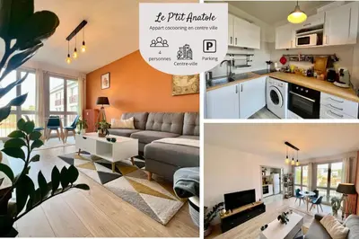 Cuisine ou kitchenette dans l'établissement Le P'tit Anatole - Joli T2 avec parking