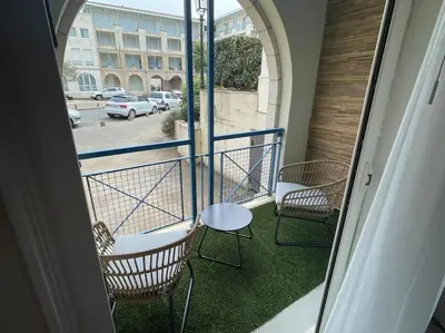 Balcon ou terrasse dans l'établissement Le Bel Iris - Accès direct plage